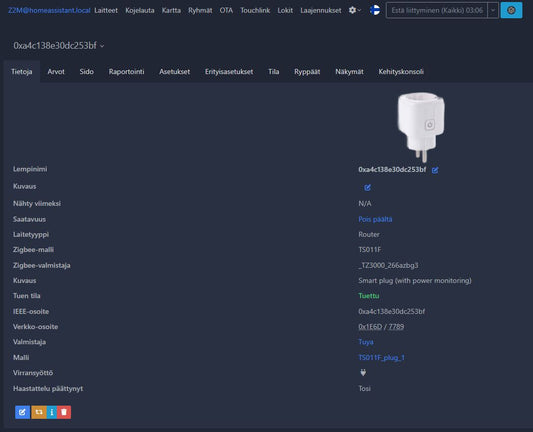 Nous Zigbee pistorasia-adapteri ulkokäyttöön IP44 A6Z