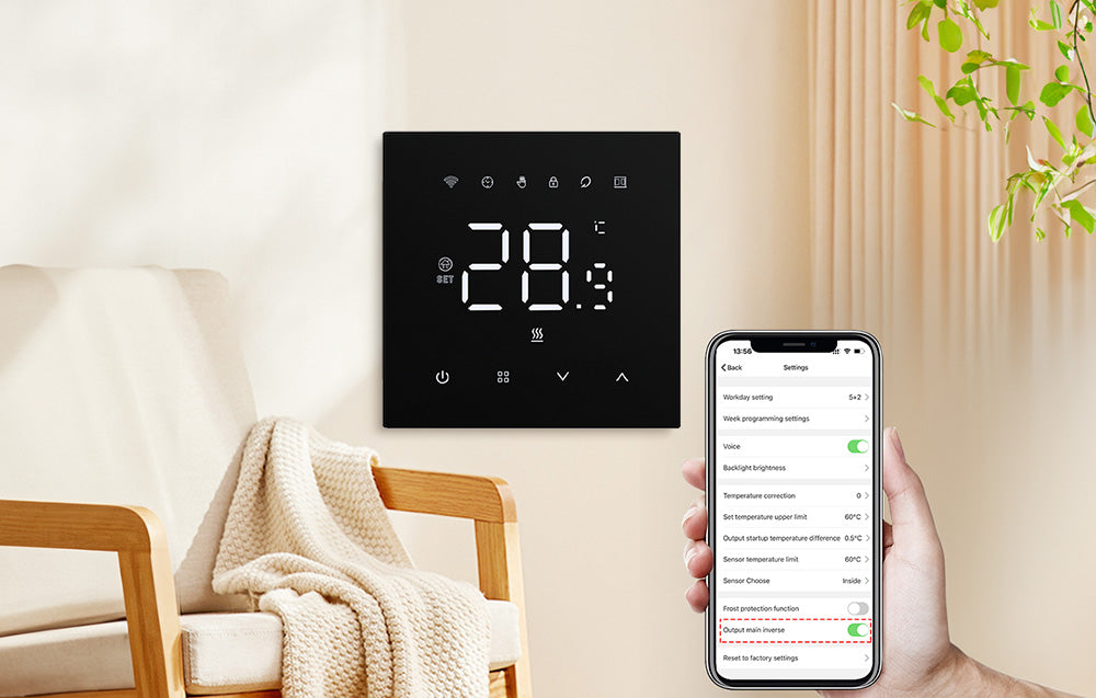 Wifi termostaatti sähköisella lattialämmitykselle