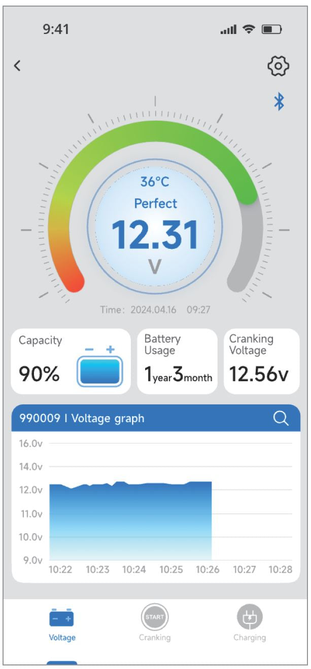Xparkle akkuvahti / akun varaus analysaattori Bluetooth BVM48