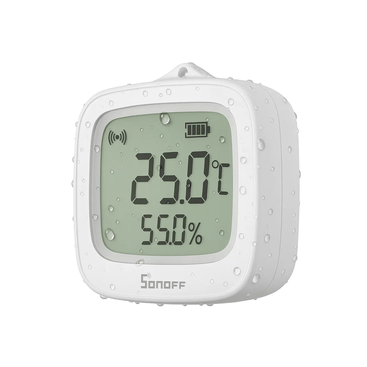 Zigbee IP65 LCD-lämpötila- ja ilmankosteusmittari ulko- ja sisäkäyttöön, Sonoff SNZB-02WD