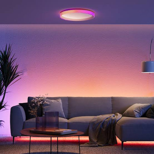 Aqara Ceiling Light T1M -kattovalaisimen värikäs RGBIC-reunavalo eri sävyissä