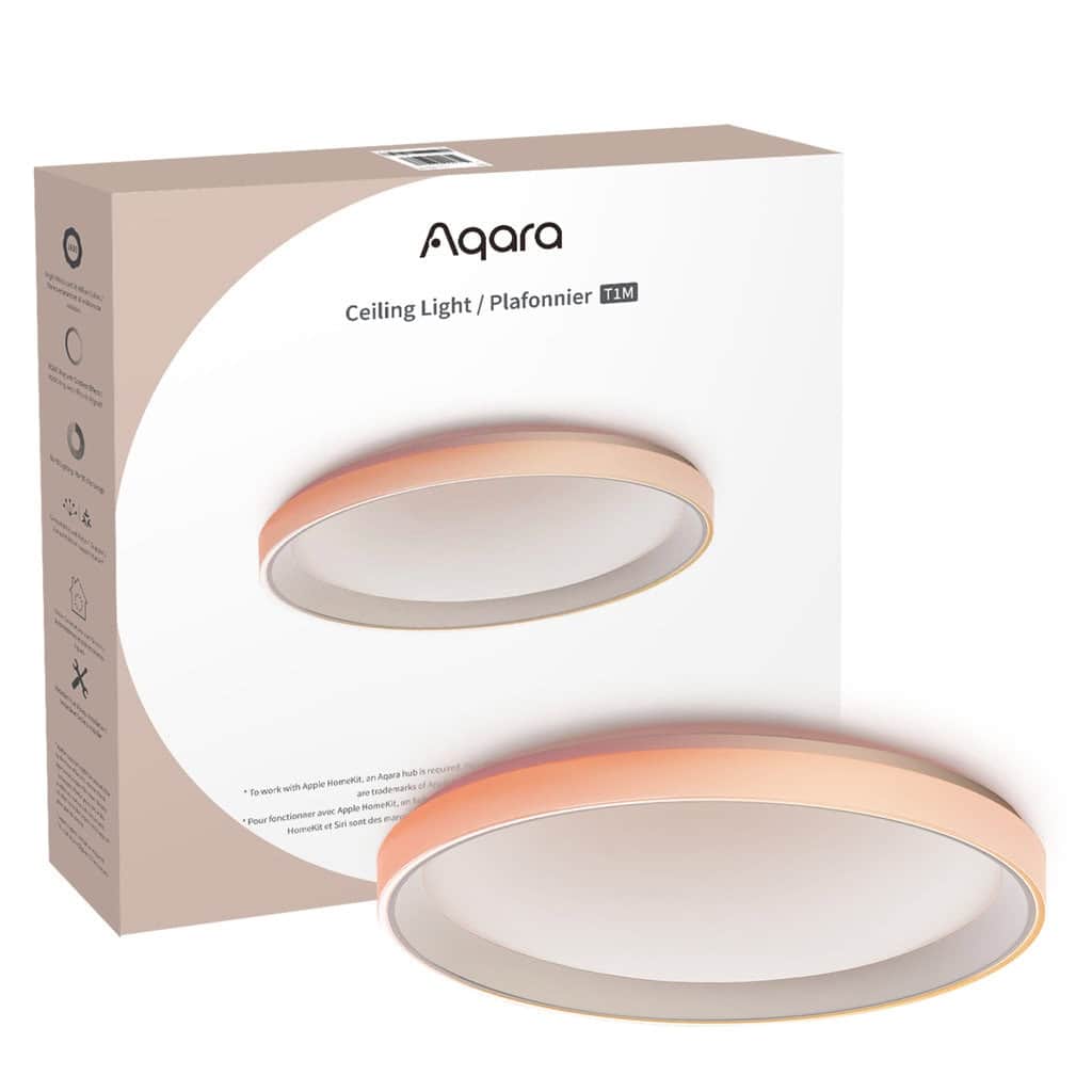 Aqara Ceiling Light T1M Zigbee-kattovalaisin valkoisella päävalolla ja RGBIC-reunavalolla