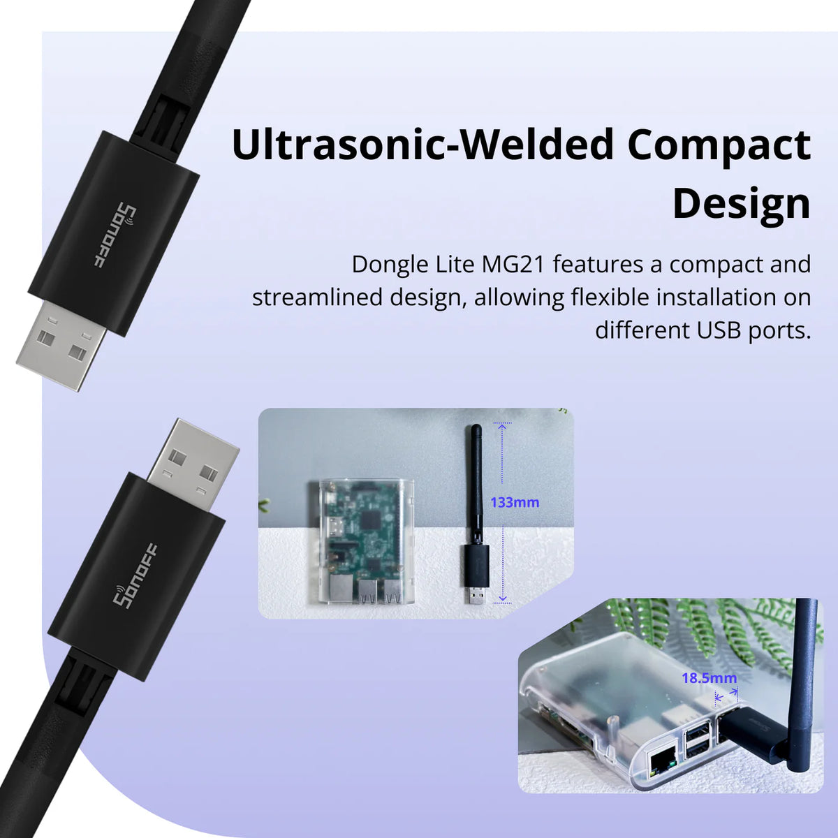 Sonoff ZigBee USB-Dongle Lite MG21 + 0,5m USB kaapeli