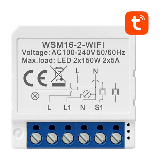 Avatto Wifi-rele / 2-kanavaa / WSM16-W2 TUYA