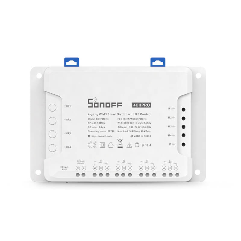 Sonoff 4-kanavainen WiFi älyrele 4CHRPRO3 (10A/max. 40A)