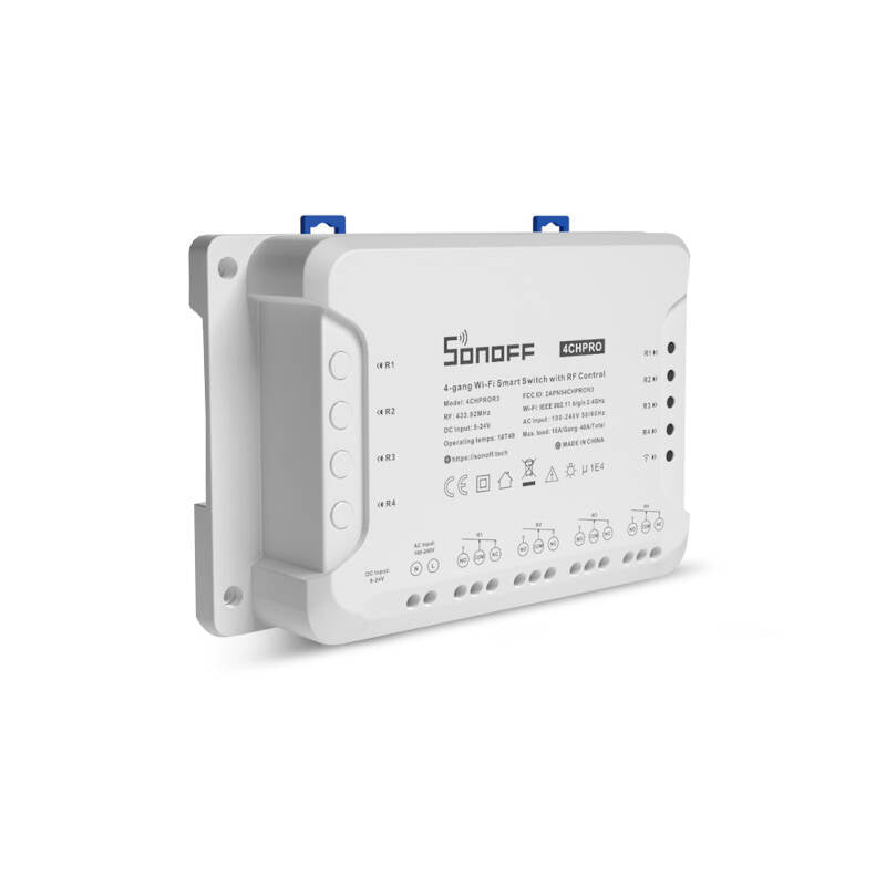Sonoff 4-kanavainen WiFi älyrele 4CHRPRO3 (10A/max. 40A)