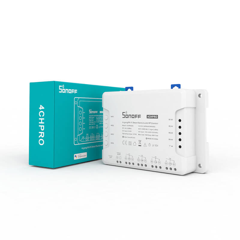 Sonoff 4-kanavainen WiFi älyrele 4CHRPRO3 (10A/max. 40A)