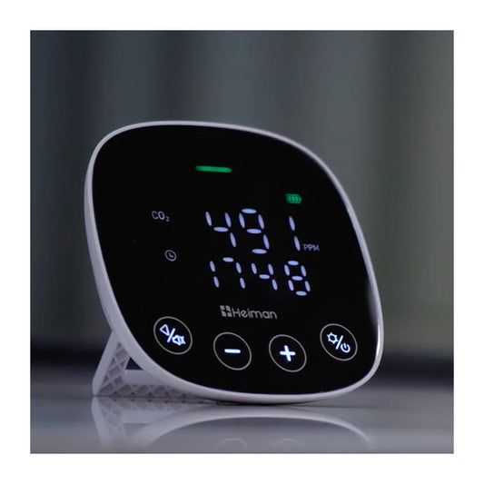 Zigbee CO2-, lämpötila- ja kosteusanturi HS3AQ HEIMAN