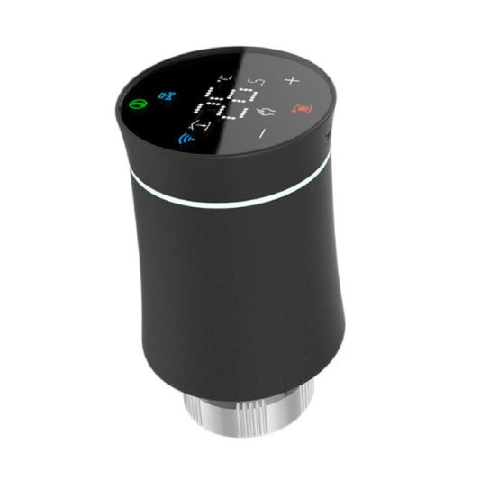 Moes Zigbee patteritermostaatti Valkoinen/Musta