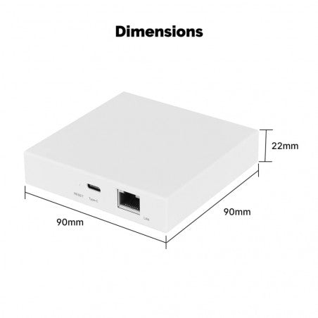 MOES MZHUB Tuya Zigbee + Matter Hub Ethernetillä