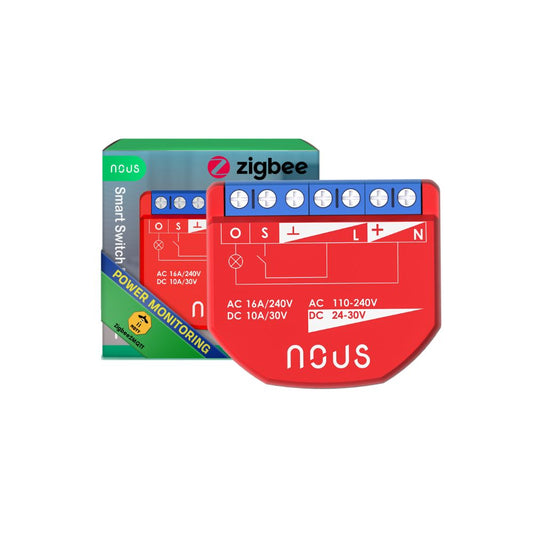 Nous Zigbee-rele energiamittauksella 1- tai 2-kanavainen