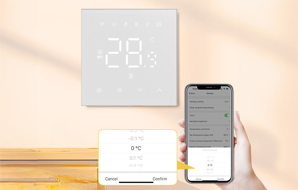 Wifi termostaatti sähköisella lattialämmitykselle