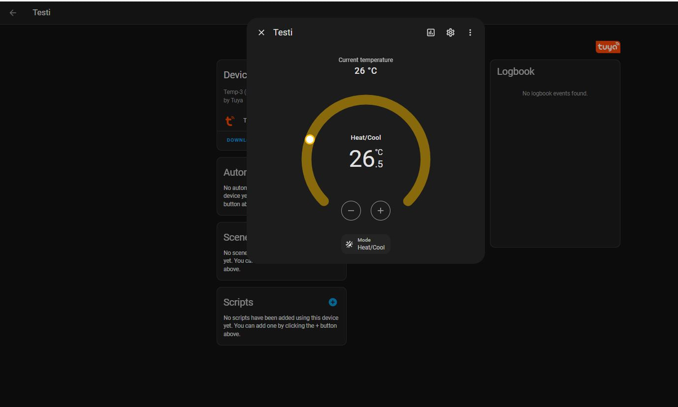 Avatto Wifi termostaatti sähköiselle lattialämmitykselle WT410-16A (Musta / Valkoinen)