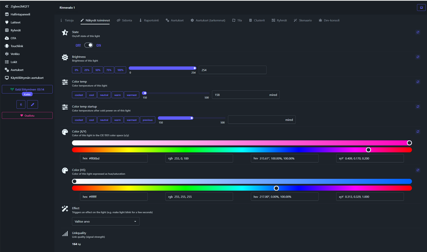 Zigbee RGB+CCT 7W LED-puutarhavalaisin GL-G-002P Gledopto Pro