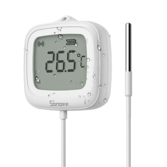 Zigbee IP65 LCD-lämpömittari anturikaapelilla (-40 °C…+115 °C), Sonoff SNZB-02LD