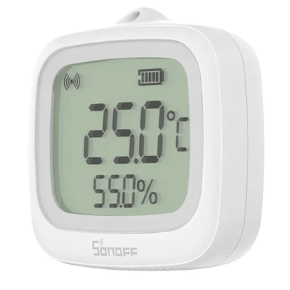 Zigbee IP65 LCD-lämpötila- ja ilmankosteusmittari ulko- ja sisäkäyttöön, Sonoff SNZB-02WD