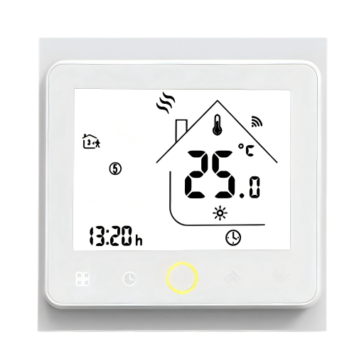 Valkoinen MOES ZHT-002-GB Zigbee -lattialämmitystermostaatti