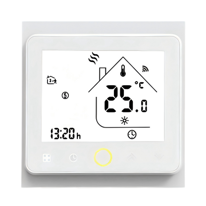Valkoinen MOES ZHT-002-GB Zigbee -lattialämmitystermostaatti