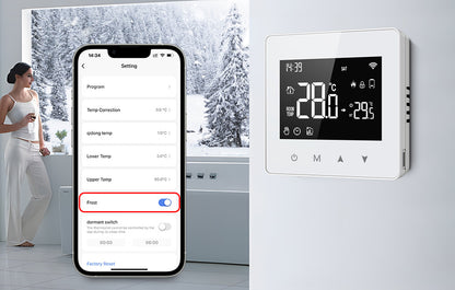 Avatto Zigbee termostaatti ZWT198 paristokäyttöinen potentiaalivapaa