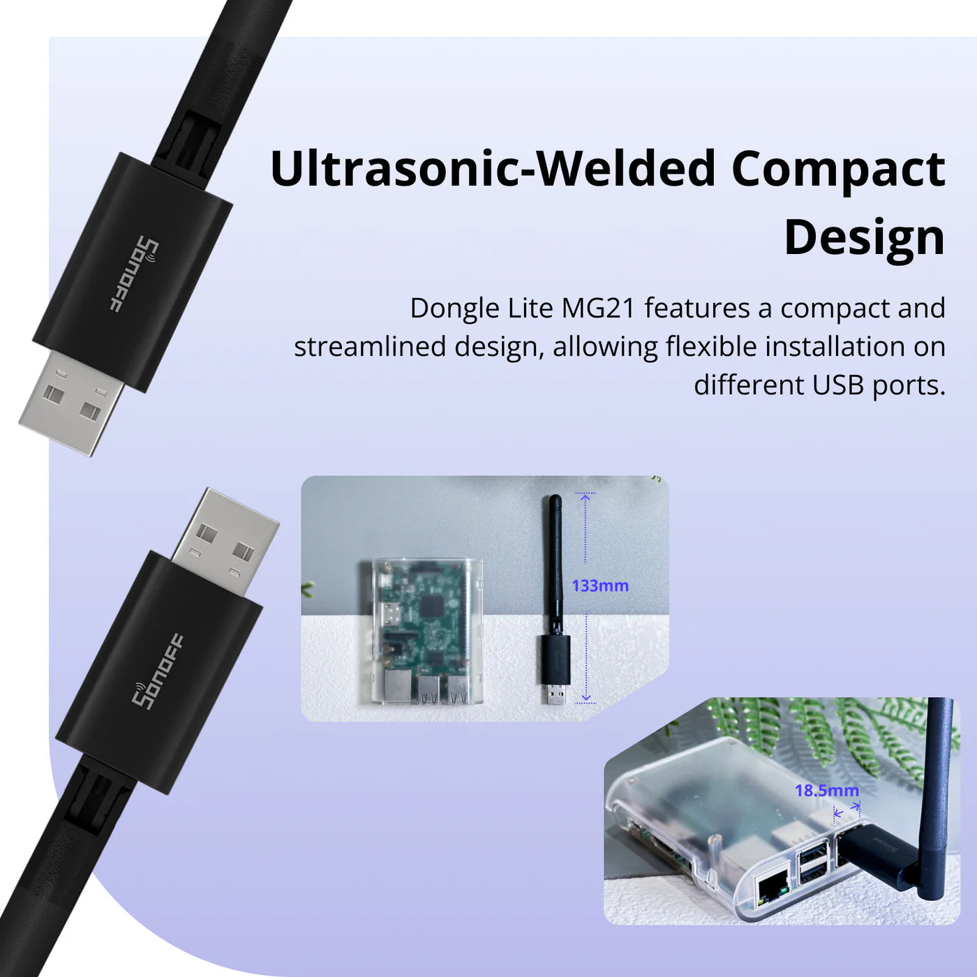 Sonoff ZigBee USB-Dongle Lite MG21 + 0,5m USB kaapeli