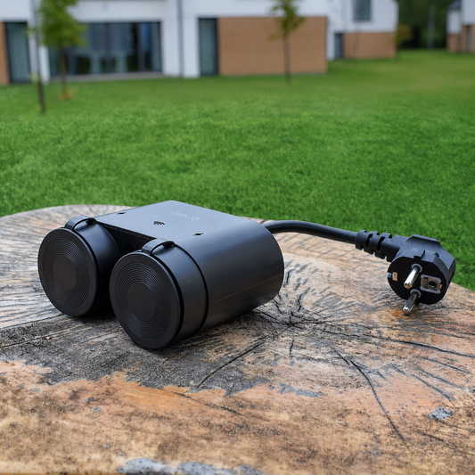 Nous A4Z 2-osainen Zigbee-älypistorasia ulkokäyttöön IP44 energiamittauksella