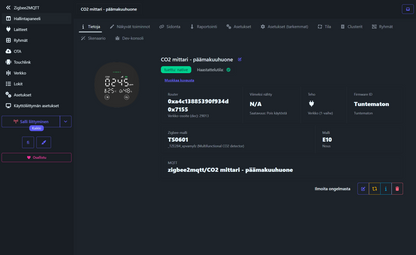 Nous E10 Zigbee CO2-, lämpötila- ja kosteusanturi