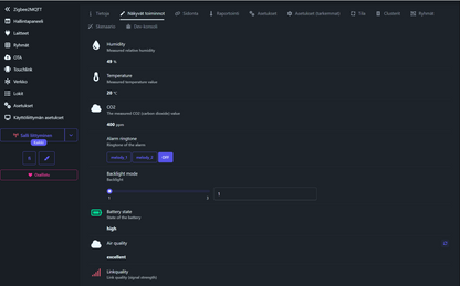 Nous E10 Zigbee CO2-, lämpötila- ja kosteusanturi