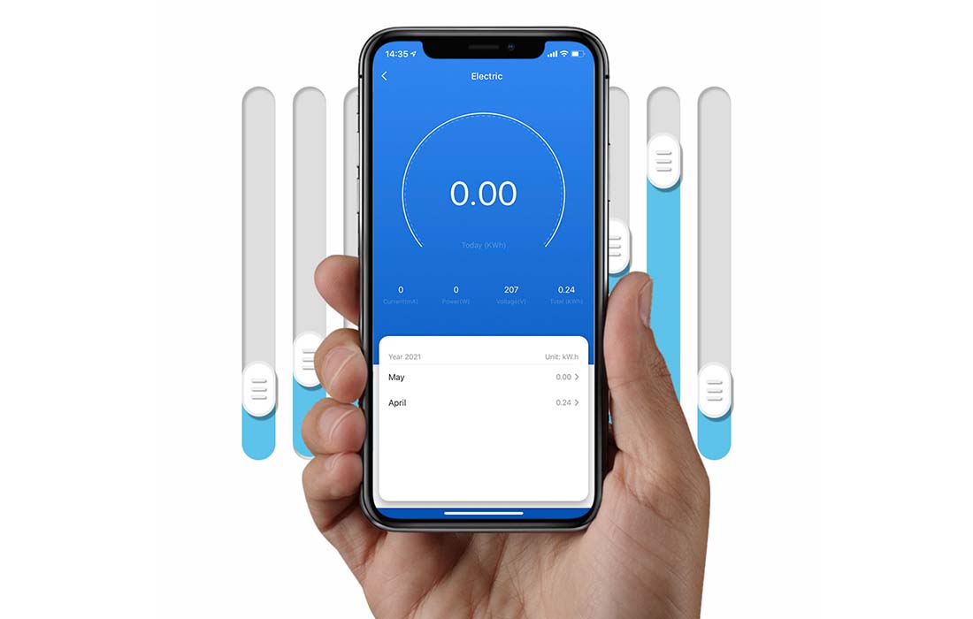 BlitzWolf BW-SHP15 energiamittaus Tuya Smart Life -sovelluksessa