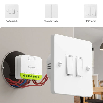 Zigbee 2-kanavainen älyrele MINI DUO 230V Sonoff MINI-ZB2GS