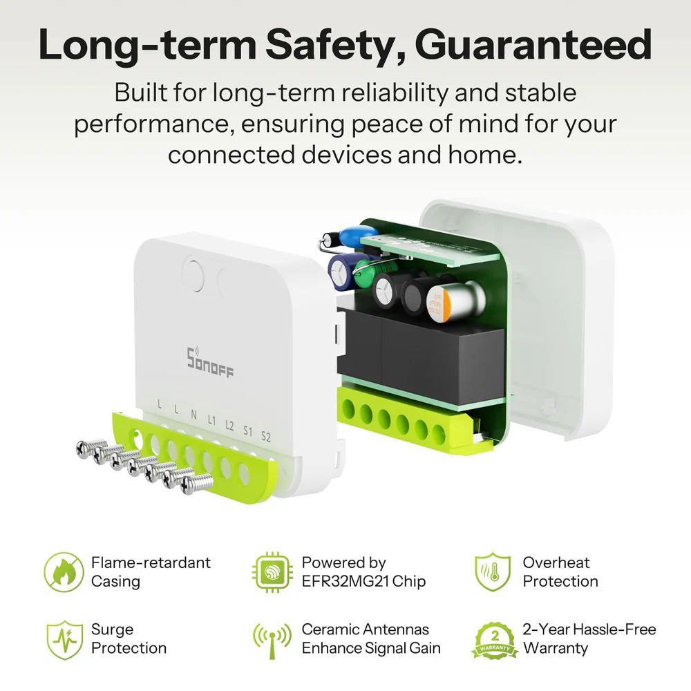 Zigbee 2-kanavainen älyrele MINI DUO 230V Sonoff MINI-ZB2GS