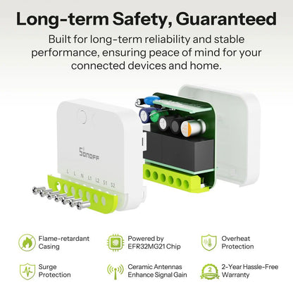 Zigbee 2-kanavainen älyrele MINI DUO 230V Sonoff MINI-ZB2GS