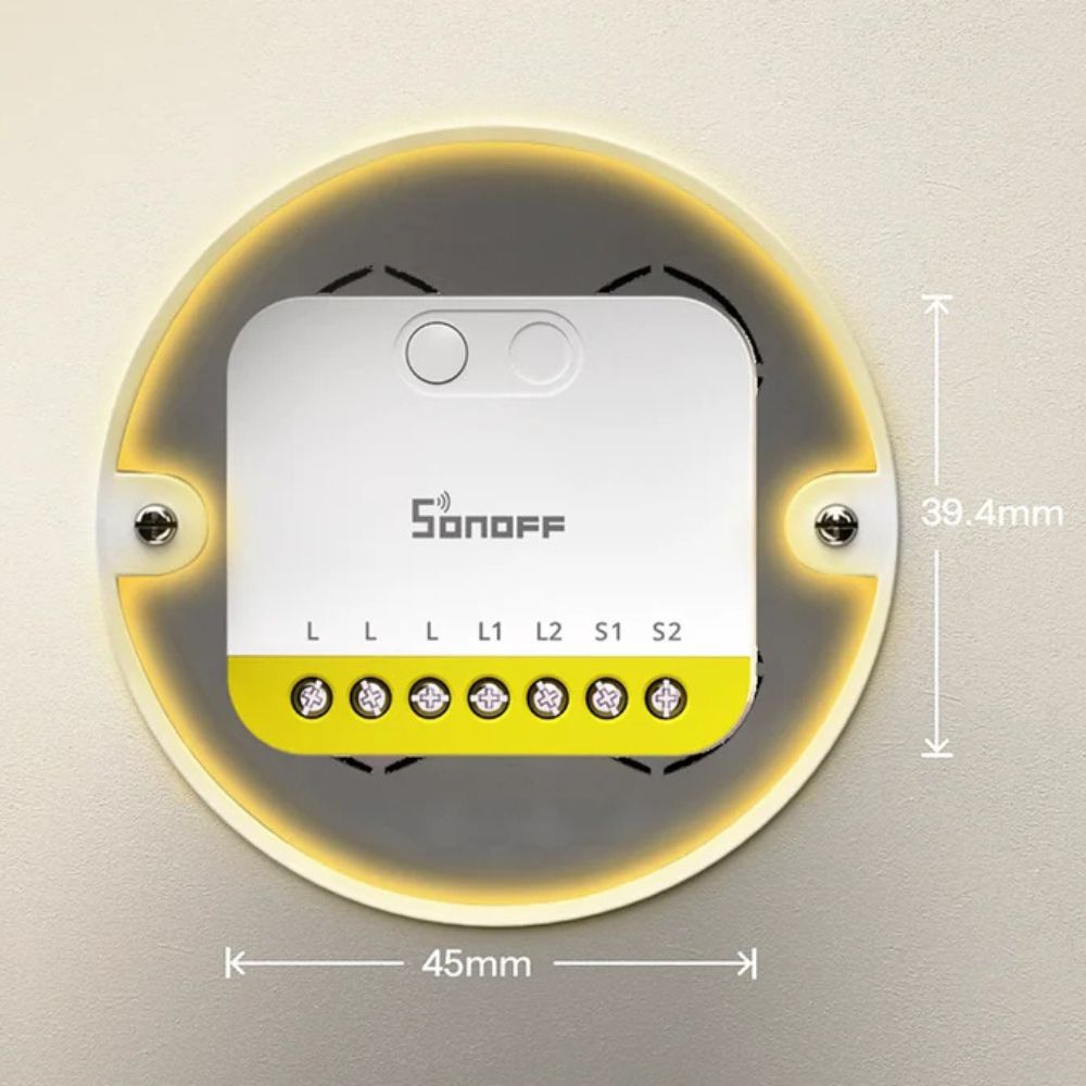 Zigbee 2-kanavainen älyrele MINI DUO-L 230V Sonoff MINI-ZB2GS-L