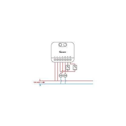 Zigbee 2-kanavainen älyrele MINI DUO 230V Sonoff MINI-ZB2GS