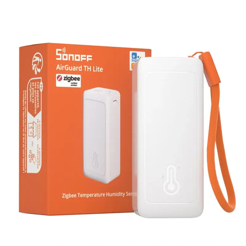 SONOFF SNZB-02B AirGuard TH Lite Zigbee-anturin tuotepakkaus