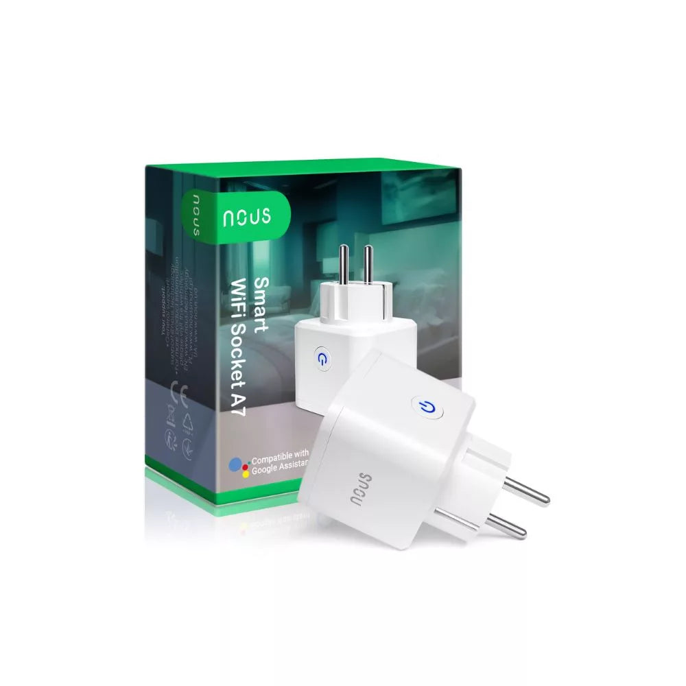 NOUS A7 WiFi-älypistorasia 16 A energiamittauksella