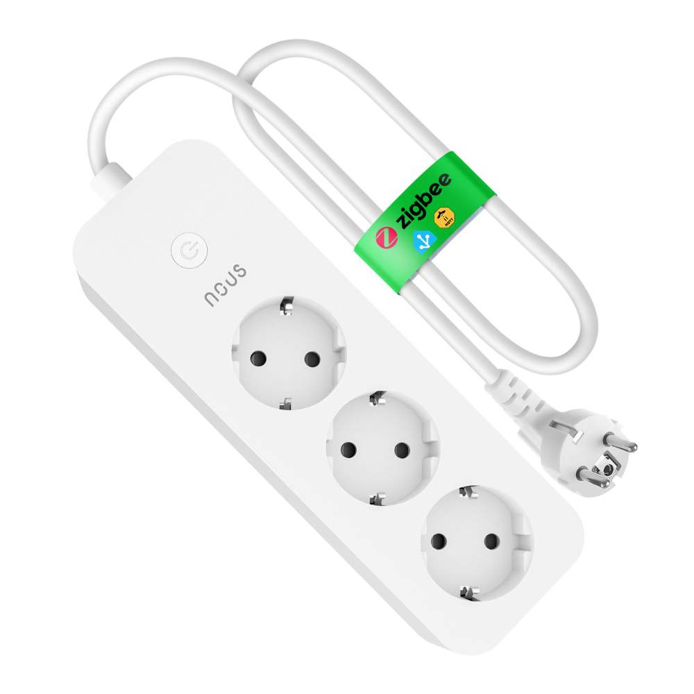 Zigbee 3-os. jatkojohto 16A energianmittauksella Nous A11Z