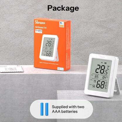 SONOFF AirGuard TH – Zigbee lämpötila- ja kosteusanturi näytöllä - SNZB-02DR2